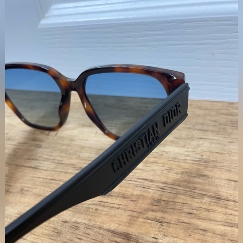 DIOR DIORID1 57-16 145 Dark Havana Tortoise Sunglasses - Picture 15 of 16
